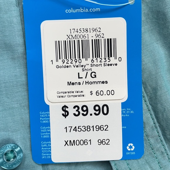Men’s Columbia button down shirt with tags still on it - Picture 5 of 5